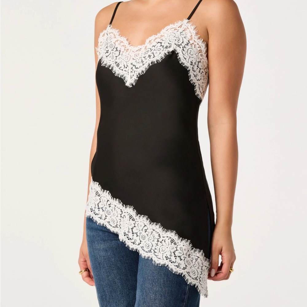 Astr The Label Analise Cami with Lace Trim